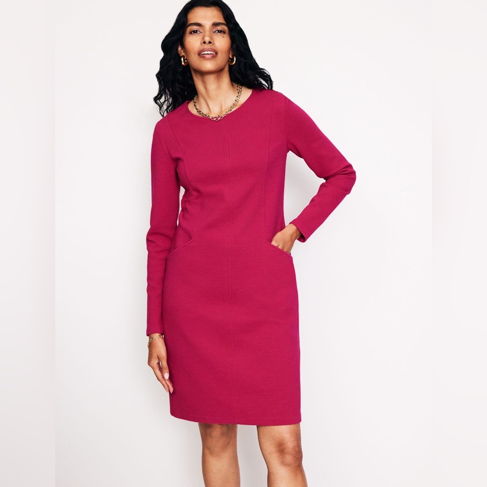 Boden Cornelia Ottoman Dress - Magenta, Size 10